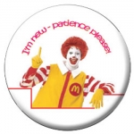 McDonalds Patience Please Button Sample